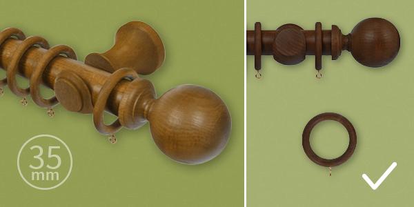 Natur Oak Shades 35mm Pole Kit