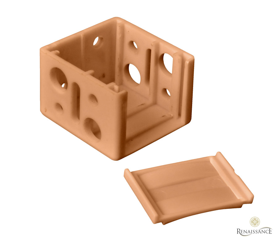 PVC Venetian Blind Bracket Woodgrain Cherry
