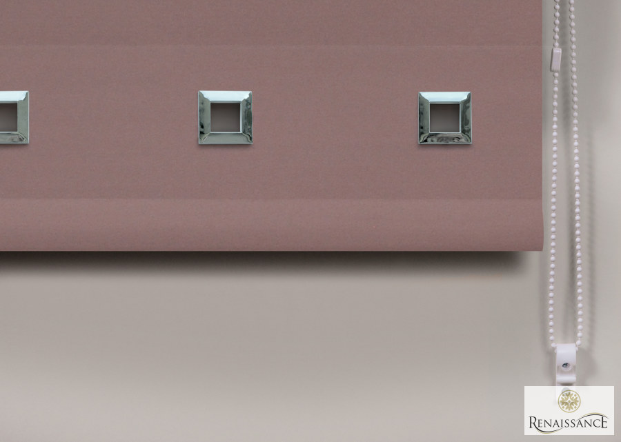 Eye2 Standard Drop 60cm Roller Blind Square Chrome Eyelets Mocha