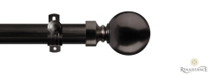 Dimensions 28mm Plain Ball Options Eyelet Pole Set Black Nickel