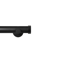 Contract 28 End Cap 28mm Eyelet Pole Set with Contemporary Bracket Matt Black