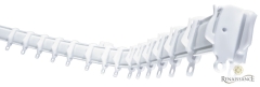 White Jetrack Plastic Curtain Track Kit