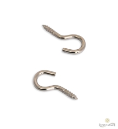 Curtain Wire Screw Hooks Silver